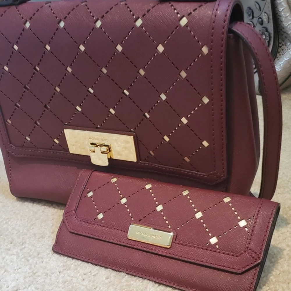 Michael kors crossbody and wallet